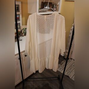 MTS Cream Polka Dot Sheer Fabric